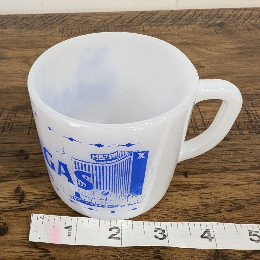 RARE Vintage Federal Milk Glass Mug Las Vegas Nevada NV Casino Center Mug Strip - Picture 9 of 10